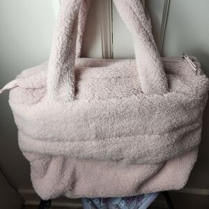 Pink Fuzzy Tote